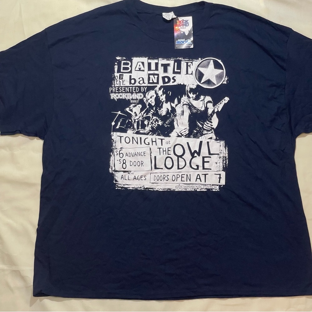 Rock Band Rivals Battle of the Bands Exclusive Men’s T-shirt Blue sz: 3XL
